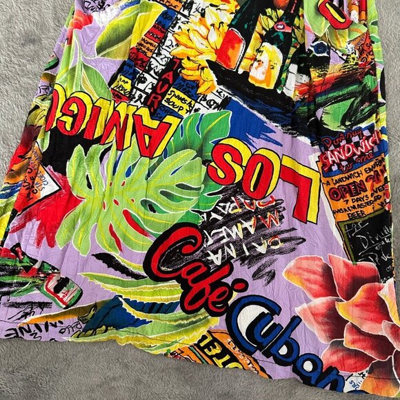 Vintage Jams World Sheath Dress Hawaiian Size 7 Sleeveless Tropical - Picture 2 of 8